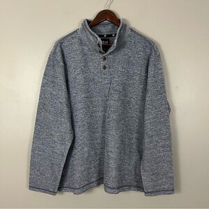 Gap Size Extra Large XL Button Henley Cotton Sweater Sweatshirt Mens Blue Shirt